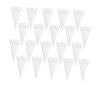 LIFKOME 1 Juego Conos De Confeti Para Bodas Diseño De Encaje Soporte Para Flores Dulces Y Petalos Decoración Elegante De Ceremonias 20 Piezas