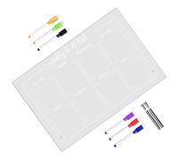 LIFKOME 1 juego de pizarras acrílicas de escritorio, tablero de notas transparente, tablero de planificación para recordatorios y planes semanales, horizontal