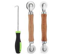 LIFKOME 1 Juego Herramienta de Rodillo de Pantalla de Metal para Reparación de Mosquiteras de Ventanas y Puertas Incluye Gancho Metálico y Rodillos Resistentes de Usar y Aplicabilidad
