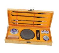 LIFKOME 1 Juego Tinta y Pinceles para Estudiantes Incluye Piedra de Tinta y Pinceles de Escritura para Práctica de Caligrafía y Dibujo para Amigos y Familia