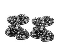 LIFKOME 1 Par Flor Del Zapato Del Arco Calzado Encanto Arcos De Zapatos Cordón Nupcial Decoración Boda Moda Pinzas Para Decorar Zapatos Alfiler Clips De Zapatos Black Aleación