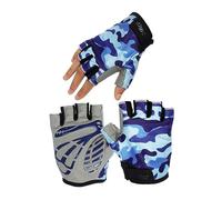 LIFKOME 1 Par Guantes Deportivos para Mitones de Bicicleta Equipo de protección Ciclista para Guante para Andar en Bicicleta Guantes de Bicicleta sin Dedos Guantes de Vela Blue