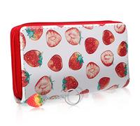 LIFKOME 1 Pieza Billetera de Fresa Billetera para Chicas Bolsos Billetera Linda Cartera Mujer Embrague Billetera de Frutas Bolsa de Fresas Bolso de niña monederos Kawaii Linda Billetera PU