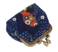 LIFKOME 1 Pieza minibolso Storage Bags Pack Mujer Ordenador portstil carteiras Pocketbook para diminuto pequeño Billetera de Chicas Cartera pequeña Bolsa de Almacenamiento algodón Blue