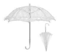 LIFKOME 1 Sombrilla De Encaje Vintage para Bodas Fiestas Escenarios Accesorios para Espectáculos Patrón De Sombrilla Artesanal para Novias