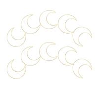 LIFKOME 10 Aros de Hierro Dorados para Macramé en Forma de Luna, Accesorios Resistentes para Atrapasueños Bohemios y Decoración Creativa en Pared