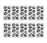 LIFKOME 10 Hojas Pegatinas de Tatuaje Labial Impermeables para Mujer y Chica Calcomanías Temporales de Labios para Fiesta Halloween y San Valentín Adhesivos Corporales Decorativos