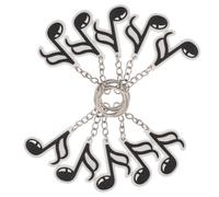 LIFKOME 10 Llaveros Musicales Colgante de Nota Negra y Blanca Mini Llaveros para Mochila y Bolso Accesorios Decorativos Ideales para Profesores y Estudiantes de Música Set de 10 Piezas