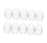 LIFKOME 10 Piezas Bola De Huevo Transparente Huevos Vacíos Despejados para Llenar Galón Grande Muy Decoración De Bolas Transparentes Bolas De Navidad Claras a Prueba De Destrozas Moho