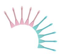 LIFKOME 10 piezas Cepillo Aplicador de Mascarilla Facial de Silicona Doble Punta para Cremas y Barros para Piel Sensible Incluye Rosas y Azules