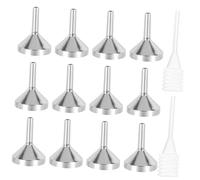 LIFKOME 10 piezas Mini Embudos de Aluminio para Llenar Botellas y Contenedores Incluye Pipetas de Accesorios para Laboratorio y Uso Doméstico Facilitan Transferencia Limpia de Líquidos y