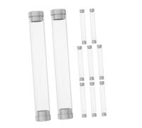LIFKOME 10 Piezas Organizador de Tubos Transparente para Pinzas de Pestañas de Estuche Portátil Cilíndrico Resistente para Almacenamiento y Viaje de Herramientas de Extensión y Manicura