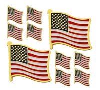 LIFKOME 10 Piezas Pin de Bandera Patriótica de Estados Unidos Esmalte de Metal de Insignia de Solapa Conmemorativa para Veteranos Eventos y Celebraciones