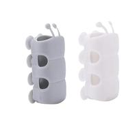 LIFKOME 10 Piezas Soporte de Ducha con Ventosa Blanco Base sin Perforación para Alcachofa de Ducha Instalación y Resistente Material Duradero
