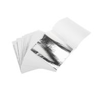 LIFKOME 100 Hojas Imitación Plata Láminas Decorativas para Manualidades Artesanía Brillo Durable Fácil Aplicación