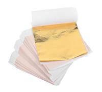LIFKOME 100 Hojas Láminas de Pan de Oro Dorado Artesanal para Manualidades, Hechas de Aluminio Electroquímico, Fáciles de Aplicar y Decorativas para Proyectos Creativos