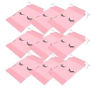 LIFKOME 100 Piezas Maquillaje con Cordón Rosa Bolsa Cosmética Portátil para Guardar y Organizar Maquillaje Viaje y Uso Diario