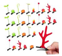 LIFKOME 100 Piezas Pinzas Cabello Forma de Brotes de Soja Accesorios para Fiestas para Fiestas Pinzas Cabello Brotes de Soja Lindas para Usar Eventos Festivos Varios estilos
