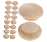LIFKOME 100 piezas Tapones de Madera para Cubiertas Decorativas para Taladros Muebles y Paredes Tapones para Escaleras con Tornillos de Madera Sólida Instalación Rápida y Resistente