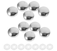 LIFKOME 100 piezas Unidades Tapas Redondas para Tornillos Protectores de Pernos Decorativos para Espejos y Tableros Cubiertas Resistentes de Plástico y Hierro Fáciles de Instalar Color