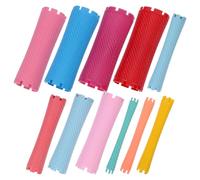 LIFKOME 100 Rulos para Peinar el Cabello de Peluquería Kit de Varillas Calentadoras para Permanente Doble Cabezal Diseño de Engranajes Colores Mixtos y 10 Tamaños Herramienta para