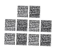 LIFKOME 10hojas Etiquetas De Autoadhesivas Letras y Números Pegatinas De Letras y Números Para Decoración De Regalos y Organización De Cajas De Almacenamiento