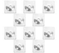 LIFKOME 10piezas Placas de Instalación para Patas de Muebles Cubierta Antideslizante Base Práctica para Patas Metálicas de Mesa y Silla Color Plata