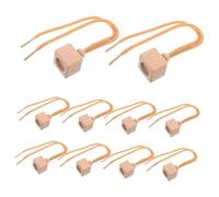 LIFKOME 10piezas Tapones De Madera Para Botellas De Perfume Decoración Para Coche Difusores De Aceite Esencial Diseño Cuadrado