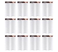 LIFKOME 12 hojas Pegatinas de Tatuajes Temporales para Cejas Unidades Impermeables Realistas Efecto Pelo Natural Fácil Aplicación para Maquillaje Femenino