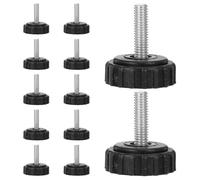 LIFKOME 12 Patas Niveladoras para Muebles Tornillo M6X19X28 Antideslizantes y Ajustables Protectores de Suelo de Goma para Mesas Sillas Sofás y Armarios Accesorios Duraderos para