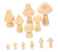 LIFKOME 12 Piezas Adornos de Hongos de Madera Sin Terminar para Manualidades Diy Decoración Infantil Diseño Creativo para Niñas la Habilidad Manual