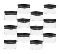 LIFKOME 12 piezas Caja Transparente de Exhibición para Minerales y Cristales Almacenamiento Seguro para Muestras Organizador Compacto para Joyas y Pequeñas