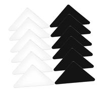 LIFKOME 12 Piezas Cinta Antideslizante para Alfombras Cinta Adhesiva Doble Cara Reutilizable Fácil de Cortar y Limpiar Blancas Negras para Suelos Baldosas