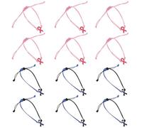 LIFKOME 12 Piezas Pulseras Ajustables de Cuerda Trenzada Inspiracionales para Mujeres de Brazaletes de Concienciación sobre Salud Mental y Ptsd Joyería Hecha Mano