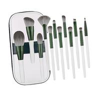 LIFKOME 12piezas Brochas De Maquillaje Kit De Brochas Para Base Cejas y Polvos