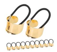 LIFKOME 12piezas Coletero de Metal Retro Pequeño Brillante Elástico Accesorio de Moda Pelo Conjunto de Coleteros Metálicos para Mujer Día Día y Fiestas