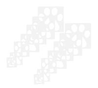 LIFKOME 14 Piezas Plantillas de Pintura Reutilizables de Plástico para Manualidades con Diseño Hueco de Huellas de Perro y Gato para Decoración de Paredes Scrapbooking y Proyectos