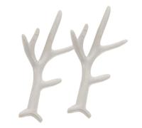 LIFKOME 1par Antlers De Ciervo Simulados Para Manualidades Diy De Cuernos De Ciervo Decorativos De Plástico Accesorios Ligeros Para Diademas y Proyectos Creativos Para Fiestas y Eventos