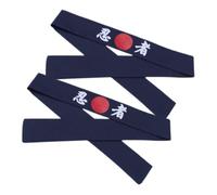 LIFKOME 2 Diademas de Estilo Japonés Estampado Ninja, Accesorio para Disfraz de Chef de Sushi, Banda Cabeza, Accesorio Creativo para Cosplay y Eventos Temáticos