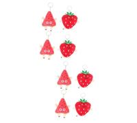 LIFKOME 2 Juegos Llavero De Frutas Colgante Creativo Lámina Colgante De Medusa Estante Con Ganchos Llavero Para Pared Borla Bolsa Colgando Decoración Páginas Rojo 4 Uds * 2