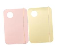 LIFKOME 2 juegos Paletas de Maquillaje Acrílicas con Espátulas para de Base y Cosméticos Herramienta Profesional para Personalizar Resistente y Fácil de Usar para Fondos Líquidos y