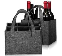 LIFKOME 2 Piezas Bolsa De Vino Rojo Bolsas Poseedor Portabotella De Vino Portadores De Botellas De Vino Pequeño Transportistas Reutilizable Sintió Boda Tela No Tejida Punzonada con Aguja