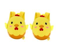 LIFKOME 2 Piezas Bolso Linda Mochila Dibujos Animados Mochila para niños School Bag Pack Escolar Eve Mochila práctica para niños Mochila Infantil Premium Polluelo cáscara de Huevo Bebé Eva