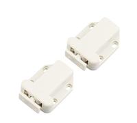 LIFKOME 2 Piezas Cierre Autolock para Puertas y Mecanismo Presión para Armarios y Muebles Plástico Resistente Blanco Fácil Instalación Sistema Push To Open para Cocina y Oficina