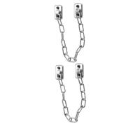 LIFKOME 2 piezas Cierre de Seguridad para Puertas y Ventanas de Acero Inoxidable con Cadena Protectora Limitador de Apertura para Hogar Prevención de Caídas Infantiles y Protección