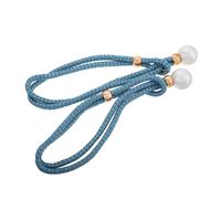 LIFKOME 2 Piezas Corbata De Cortina Corbatas De Cortina Rústica Cortina Bohemia Hebilla De Correa De Cortina Alzapaños para Cortinas Retenciones De Cortinas Hechas a Mano Blue Tela
