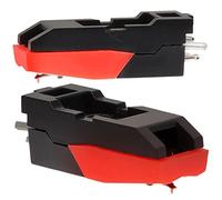 LIFKOME 2 Piezas de Aguja para Tocadiscos de Vinilo, Aguja de Repuesto Negra de Abs para Fonógrafo Mejor Frecuencia y Fácil Instalación