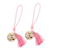 LIFKOME 2 Piezas De Campanillas Japonesas con Forma De Flor De Cerezo Mini Cascabeles Navideños para Manualidades Adornos para Árboles De Navidad Campanillas Pequeñas para Coronas