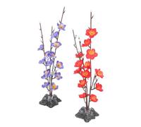 LIFKOME 2 Piezas de Decoración Vegetal Multiusos para Platos de Sushi y Sashimi, Adornos de Plástico Delicados para Restaurantes y Tiendas de Comida Japonesa