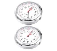 LIFKOME 2 Piezas de Dial de Llavero de Enfermera Esfera de Reloj Vintage de Vidrio en Color Plata, Diseño Conciso y Conveniente para Manual DIY Varios Estilos